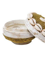 Gili Shell Bowl with Lid - Gold