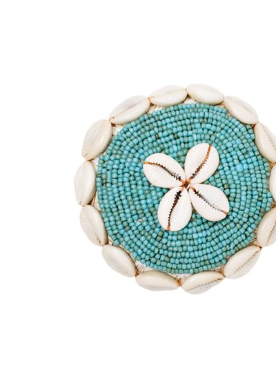 Poppy & Sage Gili Shell Bowl With Lid - Turquoise product