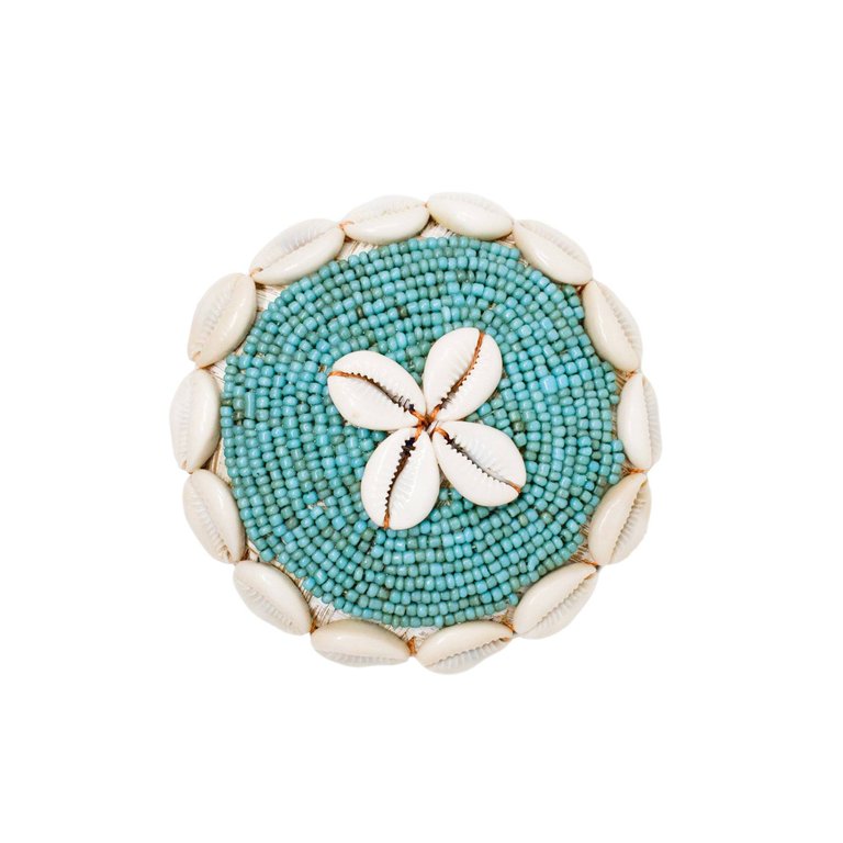 Gili Shell Bowl With Lid - Turquoise - Turquoise