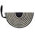 Halfmoon Clutch - Black Stripe - Black Stripe