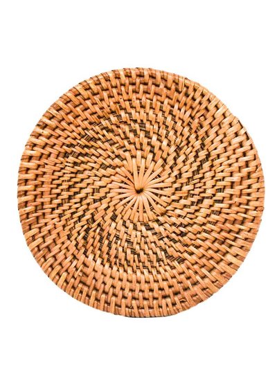 Poppy & Sage Honey Rattan Coaster Set (Set Of 6) product