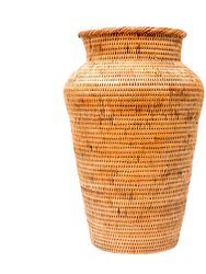 Honey Rattan Decor Vase
