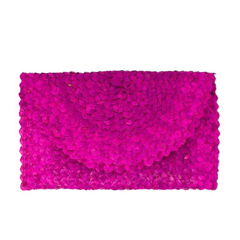 Lizzie Grass Clutch - Azalea Pink - Azalea Pink