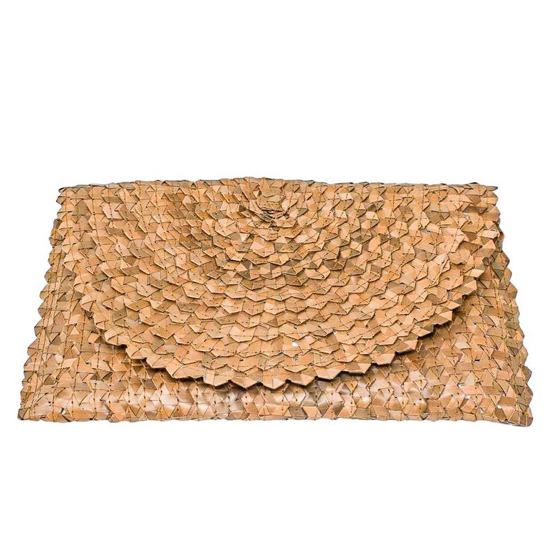 Lizzie Grass Clutch - Caramel - Caramel