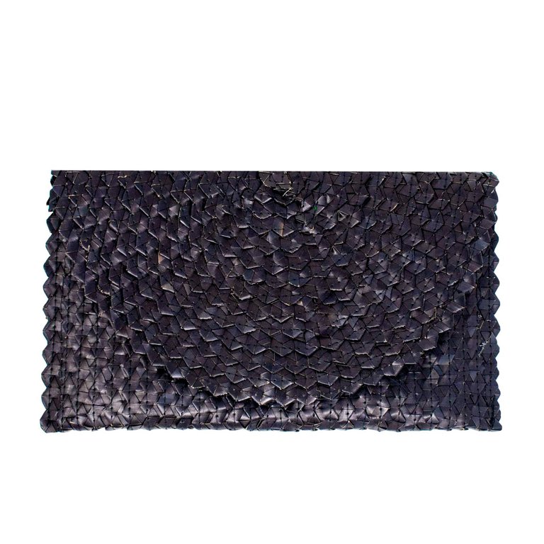 Lizzie Grass Clutch - Onyx Black - Onyx Black