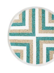 Riviera Tray Set (of 3) - Aqua/Natural/White