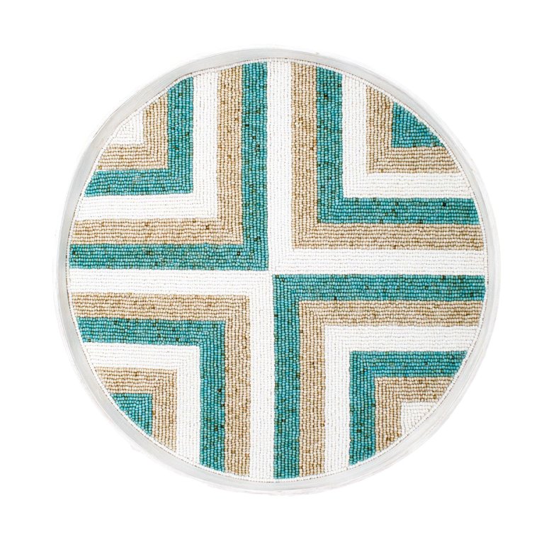 Riviera Tray Set (of 3) - Aqua/Natural/White