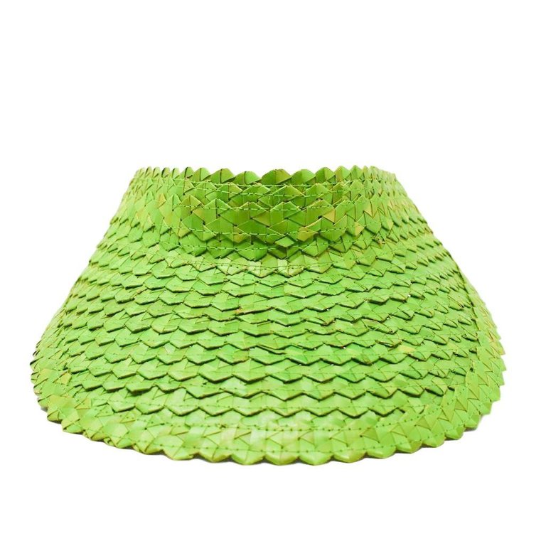 Straw Sun Visor - Green