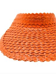 Straw Sun Visor - Orange - Orange