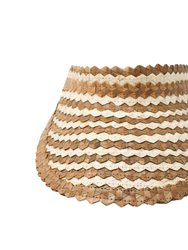 STRAW SUN VISOR - TWO TONE - CARAMEL/NATURAL - POPPY + SAGE