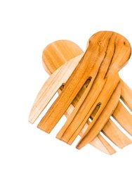 Vintage-Style Teak Serving Utensils - Tan