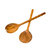 Bamboo Handle Serving Tongs - Brown