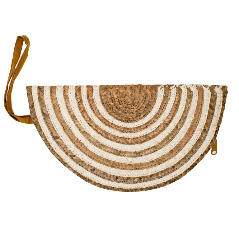 Halfmoon Clutch - Honey Stripe - Honey Stripe