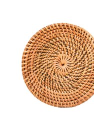 Honey Rattan Coaster Set (Set Of 6) - Honey