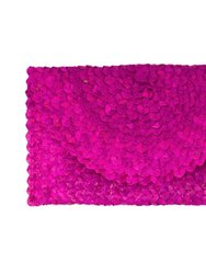 Lizzie Grass Clutch - Azalea Pink