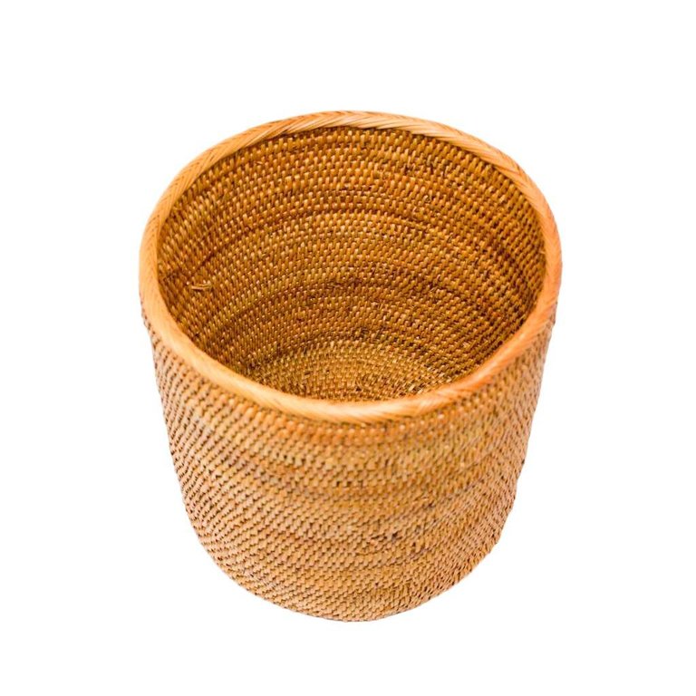 RATTAN WASTE BIN