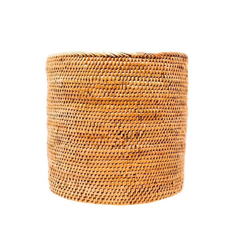 RATTAN WASTE BIN - POPPY + SAGE