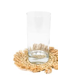 STRAW FRINGE COASTER SET (Set of 6)