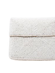 Zoe Beaded Clutch - All White