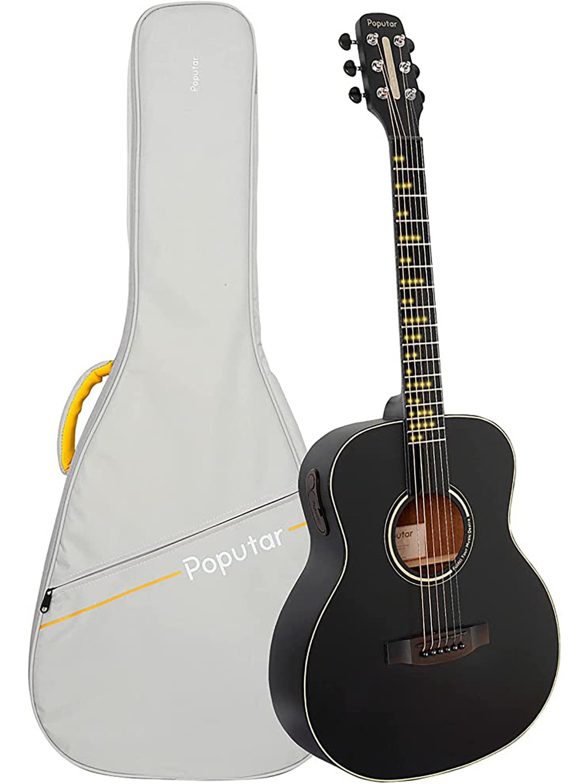 PopuMusic Black Travel Size Poputar T2 Smart Guitar | Verishop