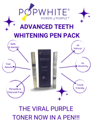 Advanced Teeth Whitening Pen Pack - The Viral Purple Toner now in a PEN!!!