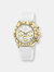Alexis Sport Women's Gold Tone and White Silicone Strap Watch - White