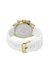 Alexis Sport Women's Gold Tone and White Silicone Strap Watch