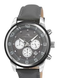 Arthur Men's Chronograph Black Watch, 1091EARL - Grey
