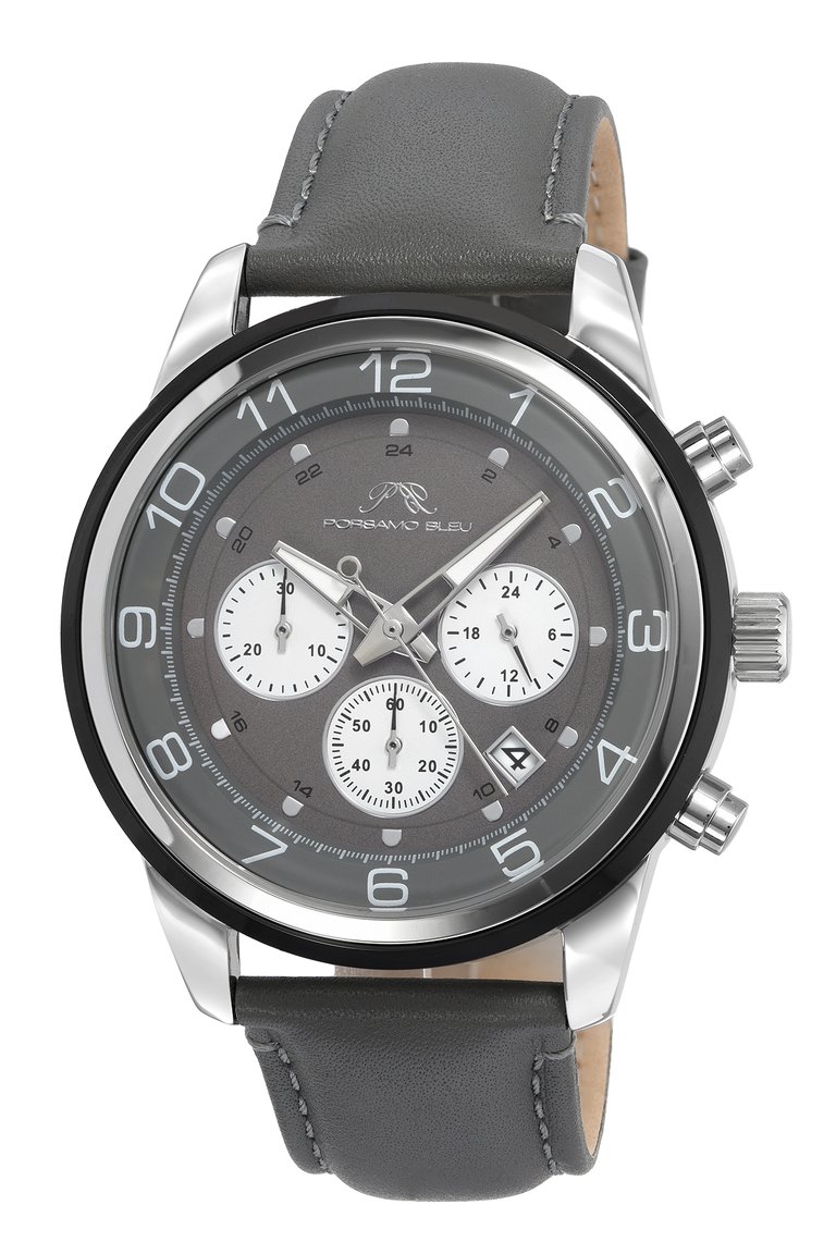 Arthur Men's Chronograph Black Watch, 1091EARL - Grey