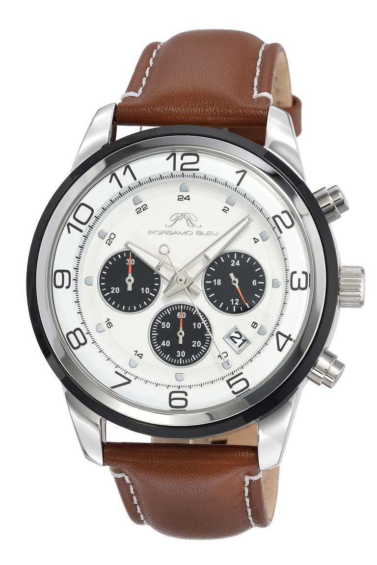 Arthur Men's Chronograph Black Watch, 1091FARL - Brown