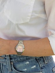 Celine Women's Tonneau Watch, Silver and Pink, 1001BCES