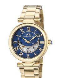 Colette Women's Automatic Goldtone and Blue Bracelet Watch, 1102BCOS