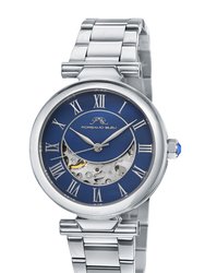 Colette Women's Automatic Silver and Blue Bracelet Watch, 1102ACOS