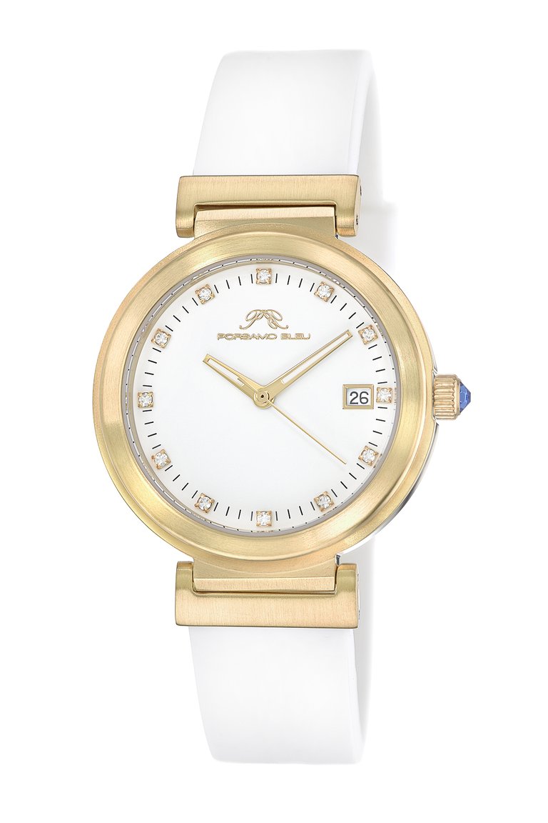 Dahlia Women's White Silicone Watch, 1052BDAR - White