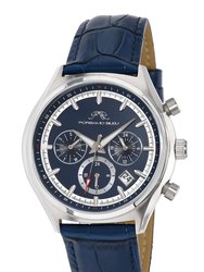 Dylan Men's Leather Watch, 871CDYL - Blue