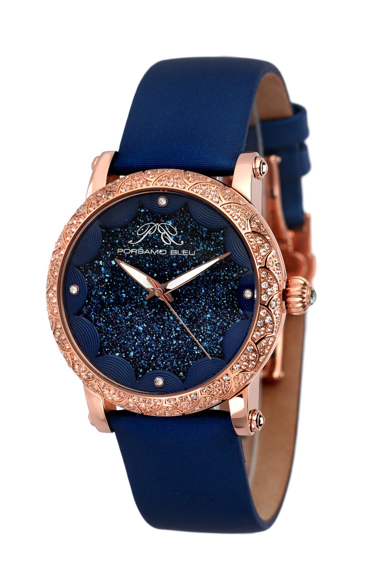 Genevieve Women's Topaz Watch, 682CGEL - Blue