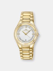 Guilia Women's Watch with Interchangeable Bands, 1121DGUS - Gold/White