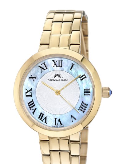 Porsamo Bleu Helena Women's Baby Blue and Goldtone Bracelet watch, 1072BHES product