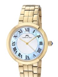 Helena Women's Baby Blue and Goldtone Bracelet watch, 1072BHES