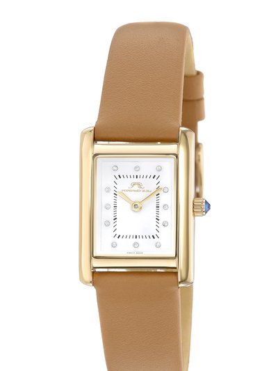 Porsamo Bleu Karolina Women's Diamond Watch with Cognac Leather Band, 1082CKAL product