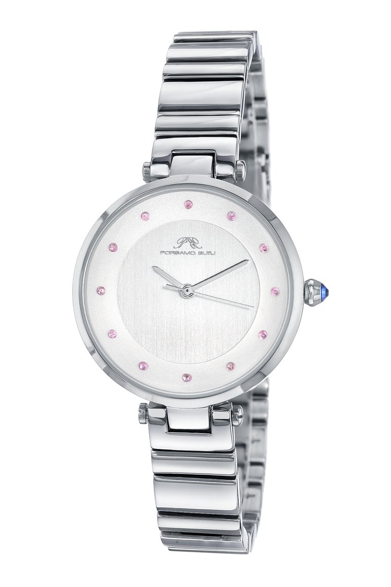 Lilian Women's Pink Topaz Watch, 1062ALIS - Silver