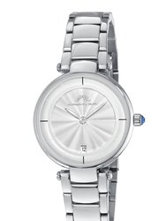 Madison Women's Silver Guilloche Dial Watch, 1151AMAS - Silver