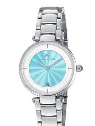Madison Women's Turquoise Guilloche Dial Watch, 1151DMAS - Turquoise