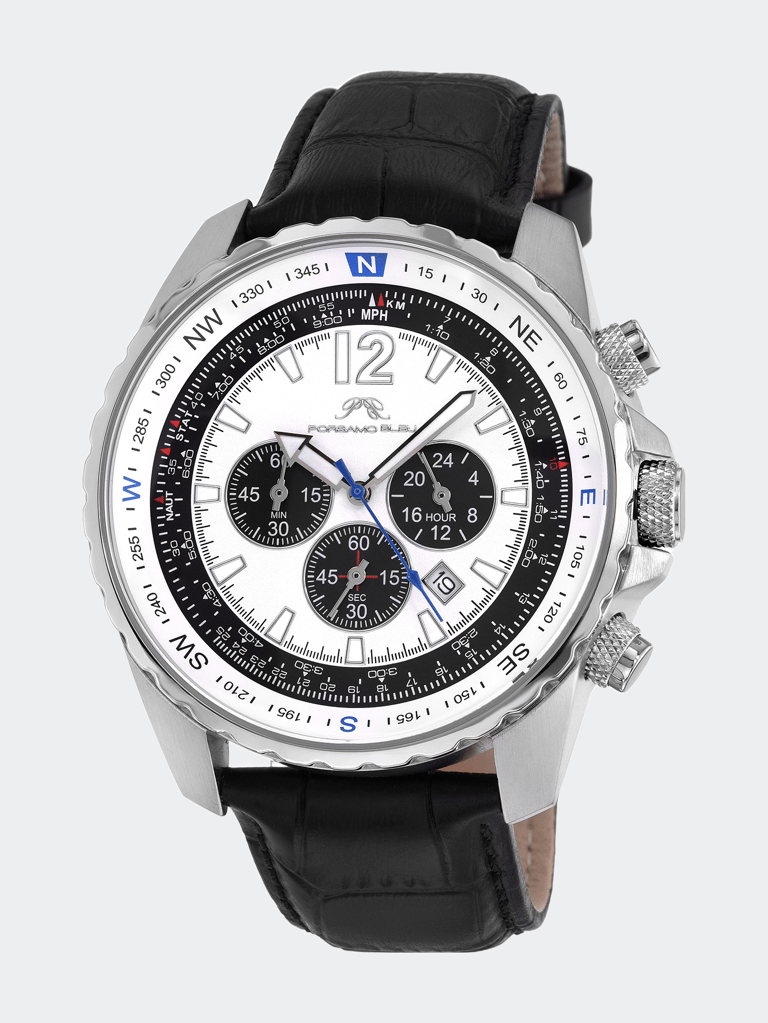 Martin Men's Chronograph Watch - 353AMAL - Black/Silver