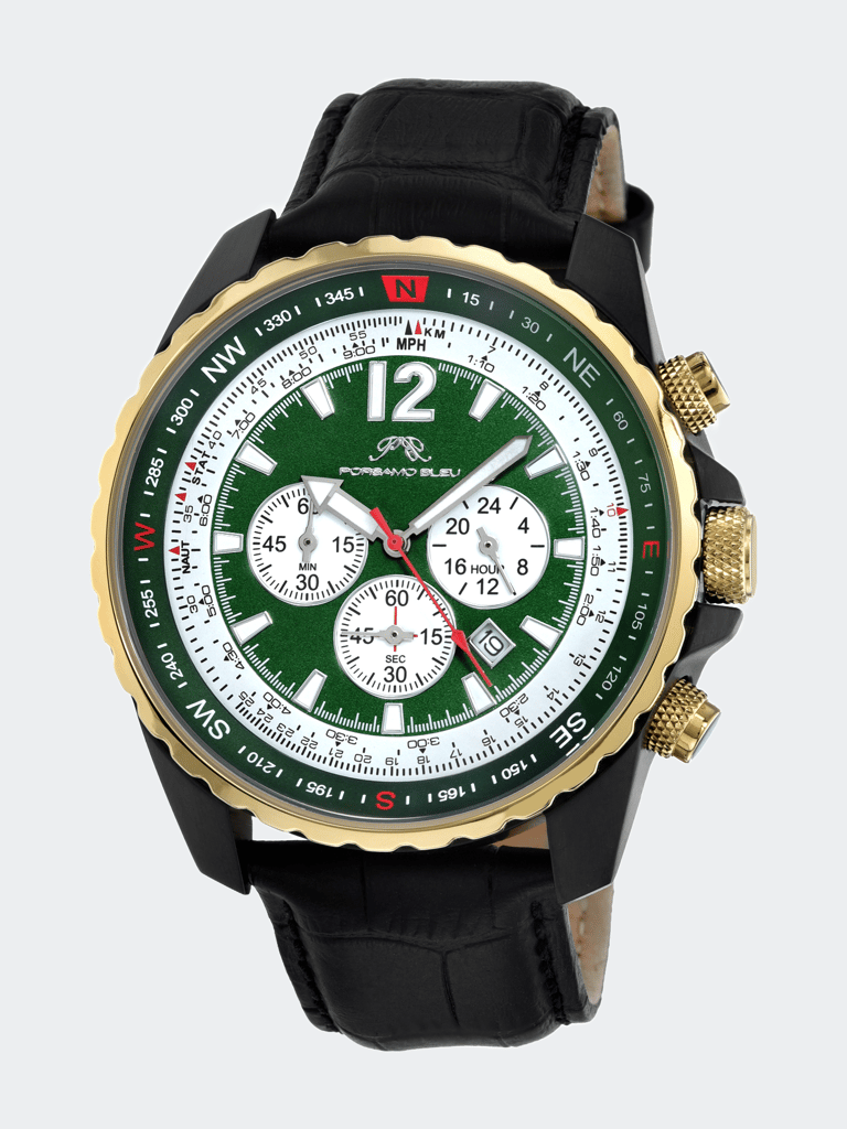Martin Men's Chronograph Watch - 353BMAL - Black/Green