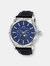 NYCm21 Men's Silver and Black Moon Phase Watch, 1201CNYL - Blue
