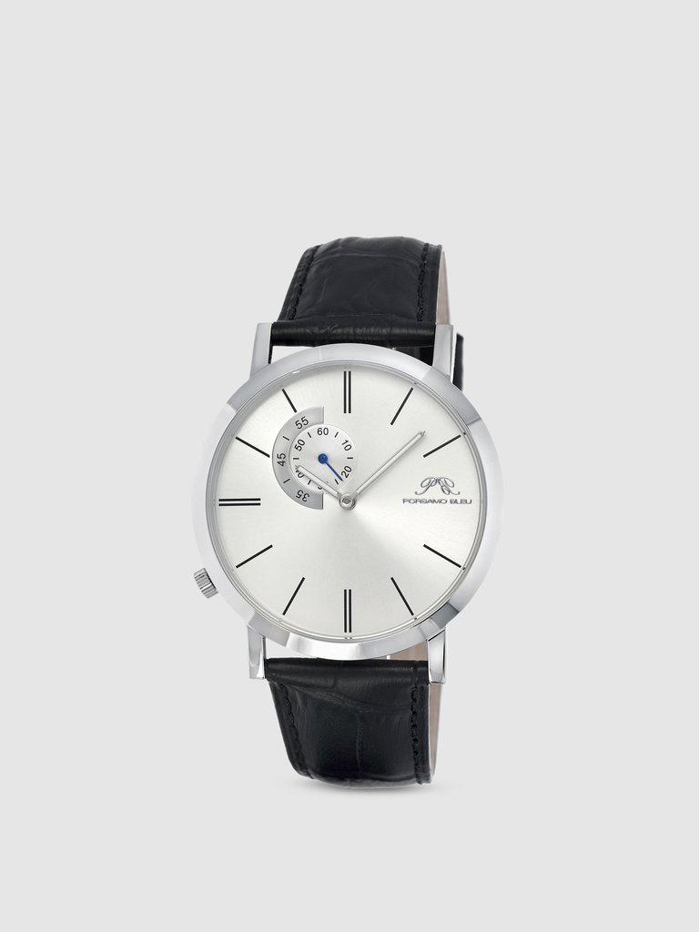 Parker Men's Leather Watch, 831APAL - Silver