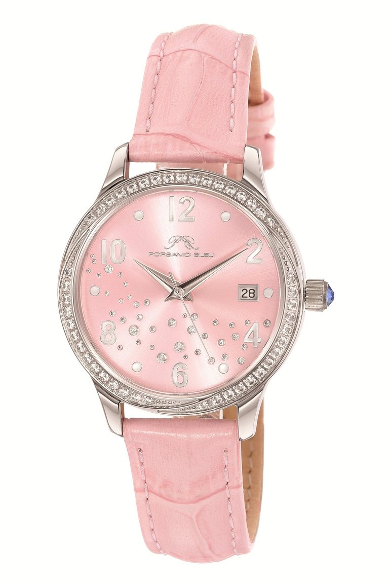 Ruby Women's Pink Crystal Watch, 1142BRUL - Pink