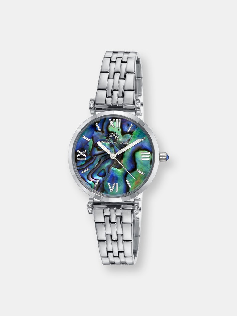 Sylvie Women's Abalone Dial Bracelet Watch - Silver