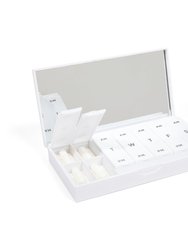 Crisp White AM/PM Pill Box